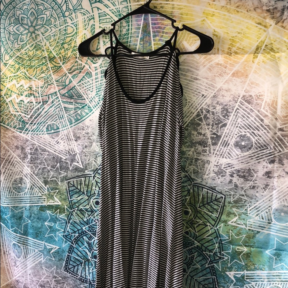 Stripped flowing dress